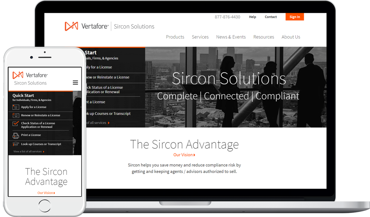 Sircon.com homepage